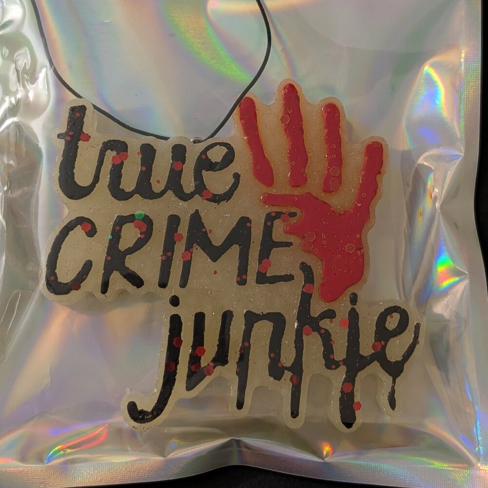 Handmade True Crime Junkie Car/Closet Freshie